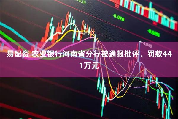 易配资 农业银行河南省分行被通报批评、罚款441万元